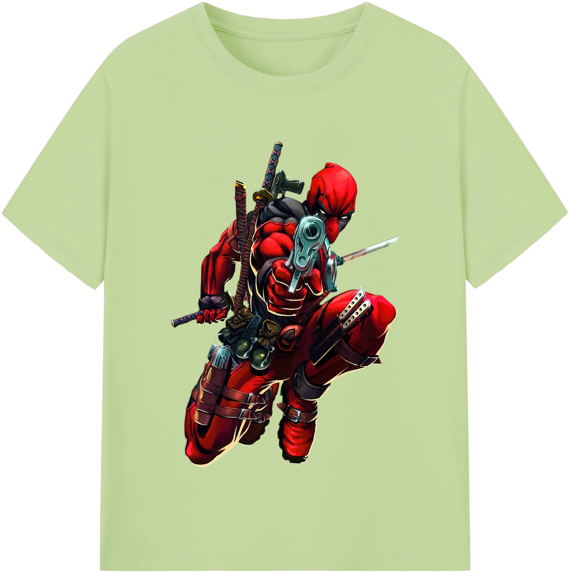 （画像用） Deadpool デッドプール 綿100％半袖Tシャツ（フロントプリント）